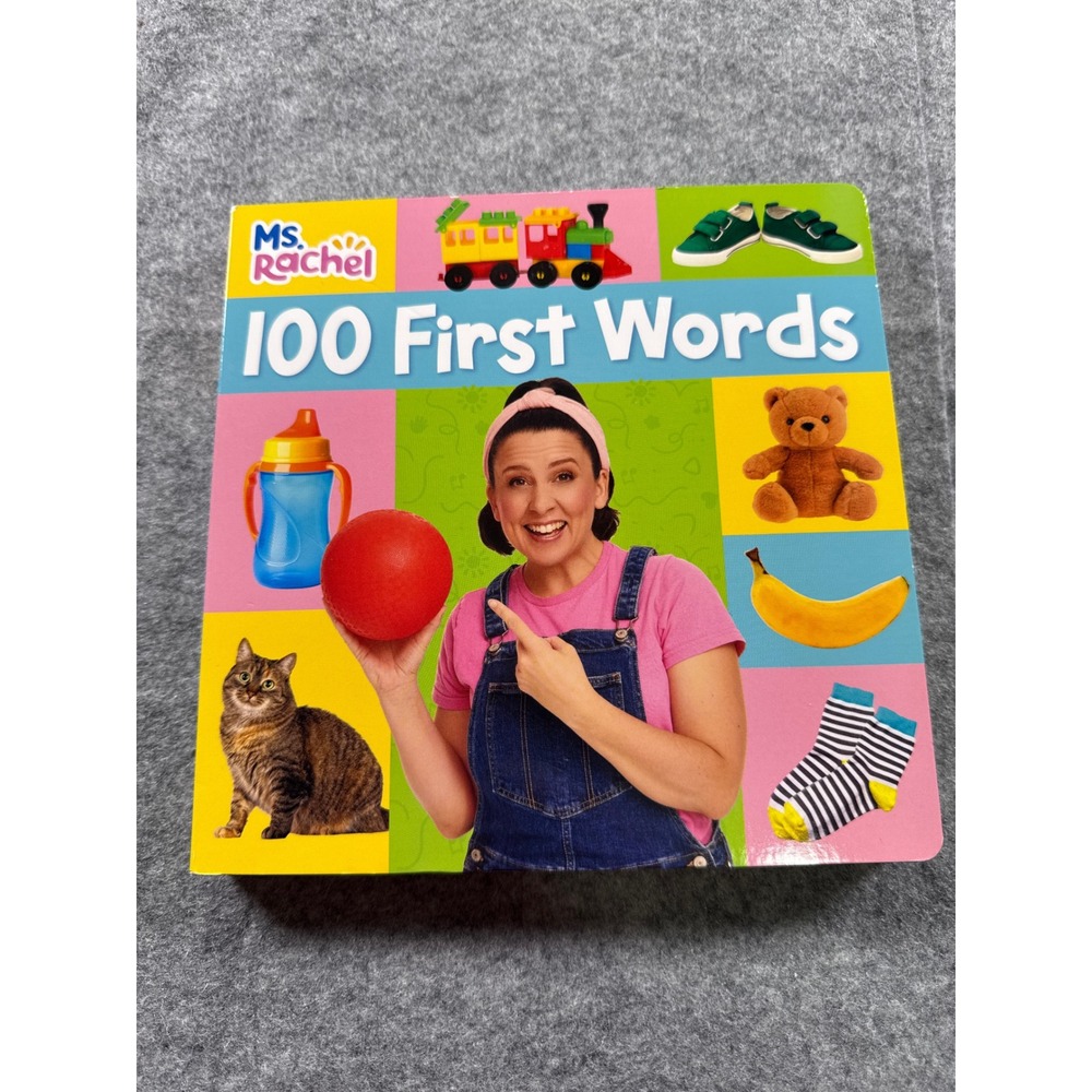 Ms. Rachel 100 First Words Kids Board Book Multi Early Learning Speech Prep